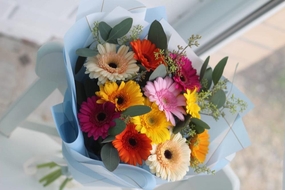 Букет цветов из: Герберы в Русской Гвоздевке