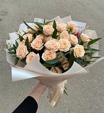 Букет Кремовые розы Латте в Русской Гвоздевке