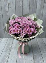 Букет цветов из:  Хризантемы #REPLACE_PRED# Русской Гвоздевке