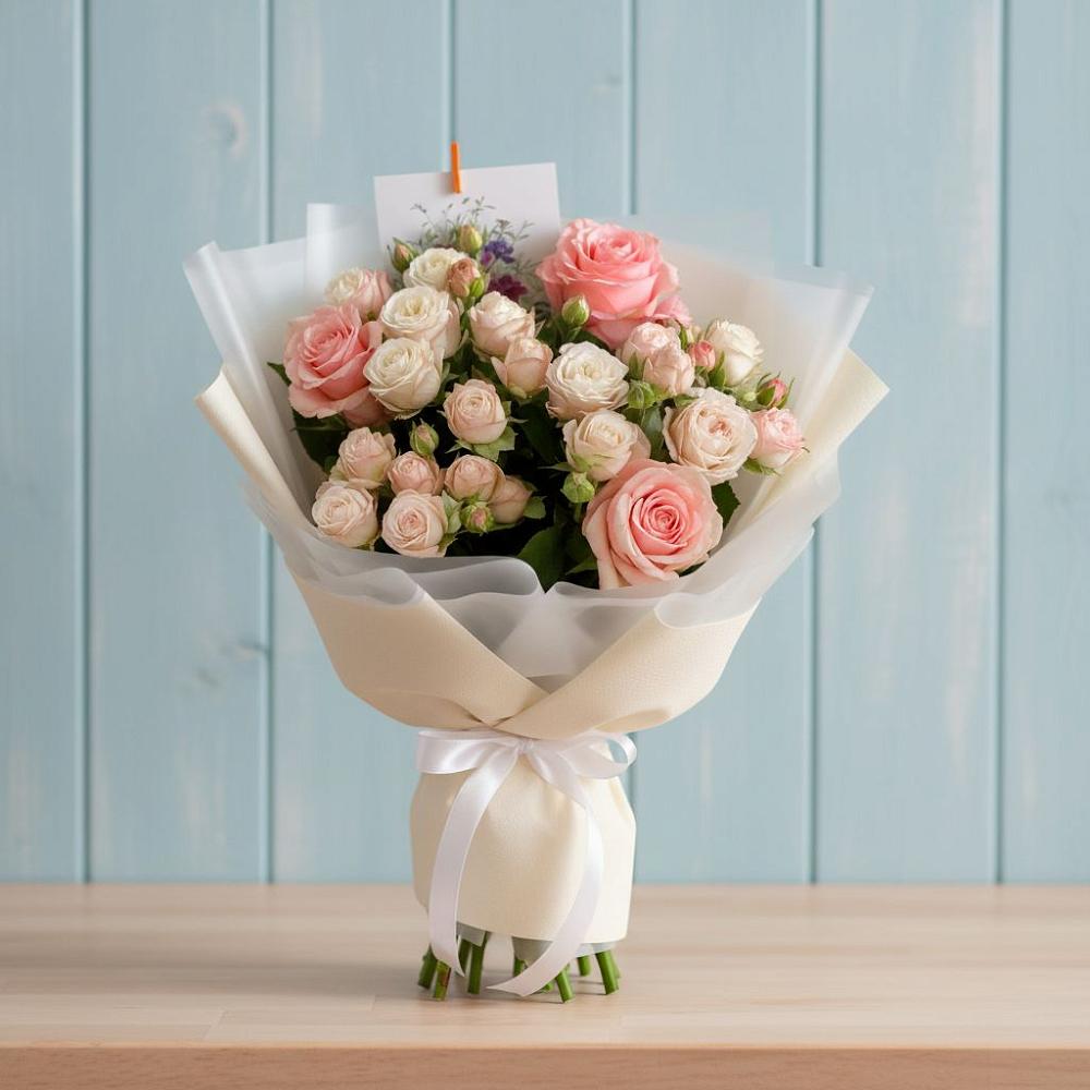 Букет цветов из: Розы в Русской Гвоздевке