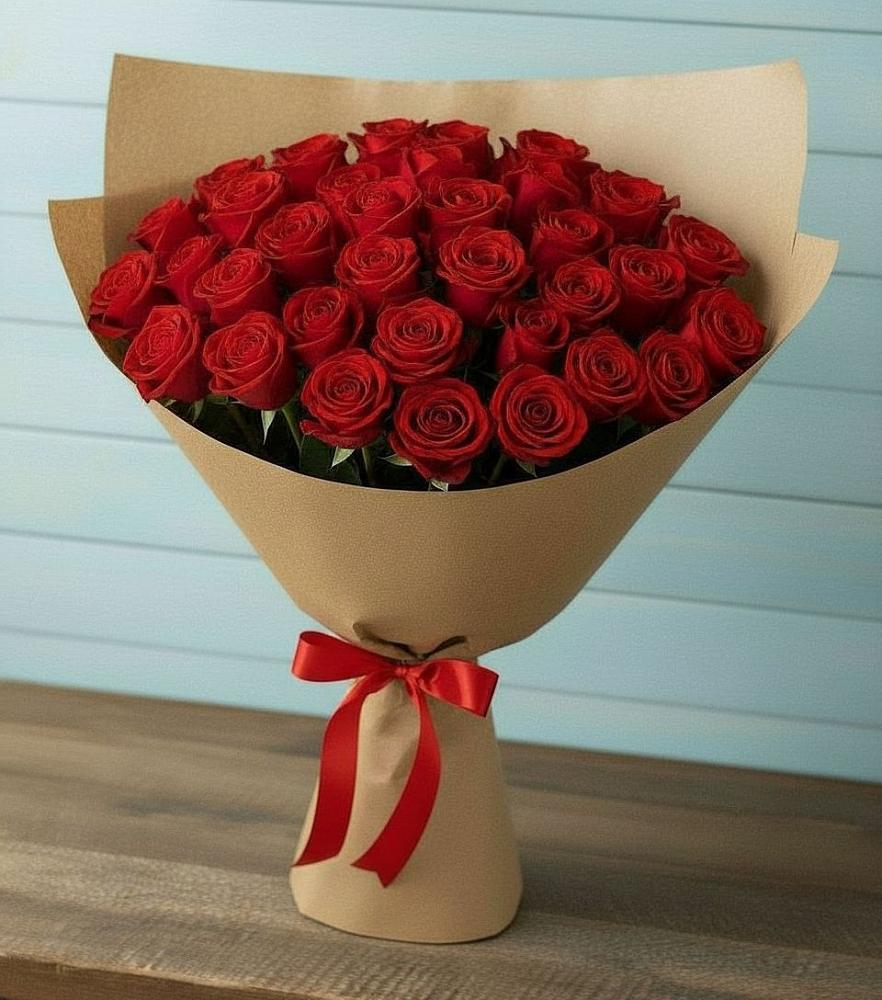 Букет Красные розы Милано в Русской Гвоздевке