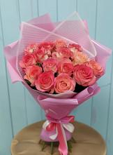 Букет 15 Розовых роз Равель в Русской Гвоздевке