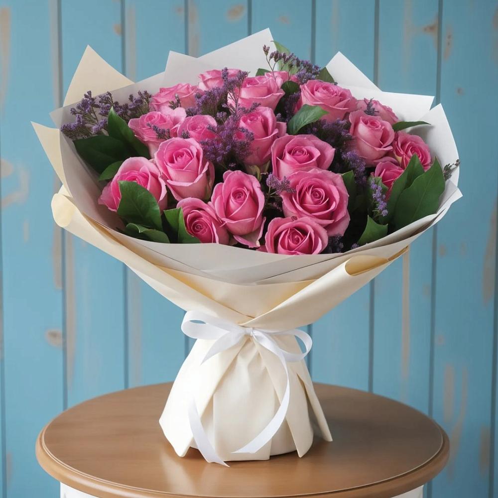 Букет цветов из: Розы в Русской Гвоздевке