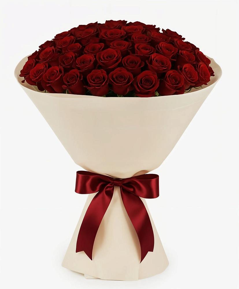 Букет 101 Бордовая роза Блэк Бакарра в Русской Гвоздевке