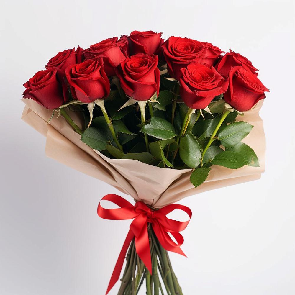 Букет 11 Красных роз Эдлесс Лав в Русской Гвоздевке