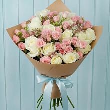 Букет цветов из:  Розы в Русской Гвоздевке